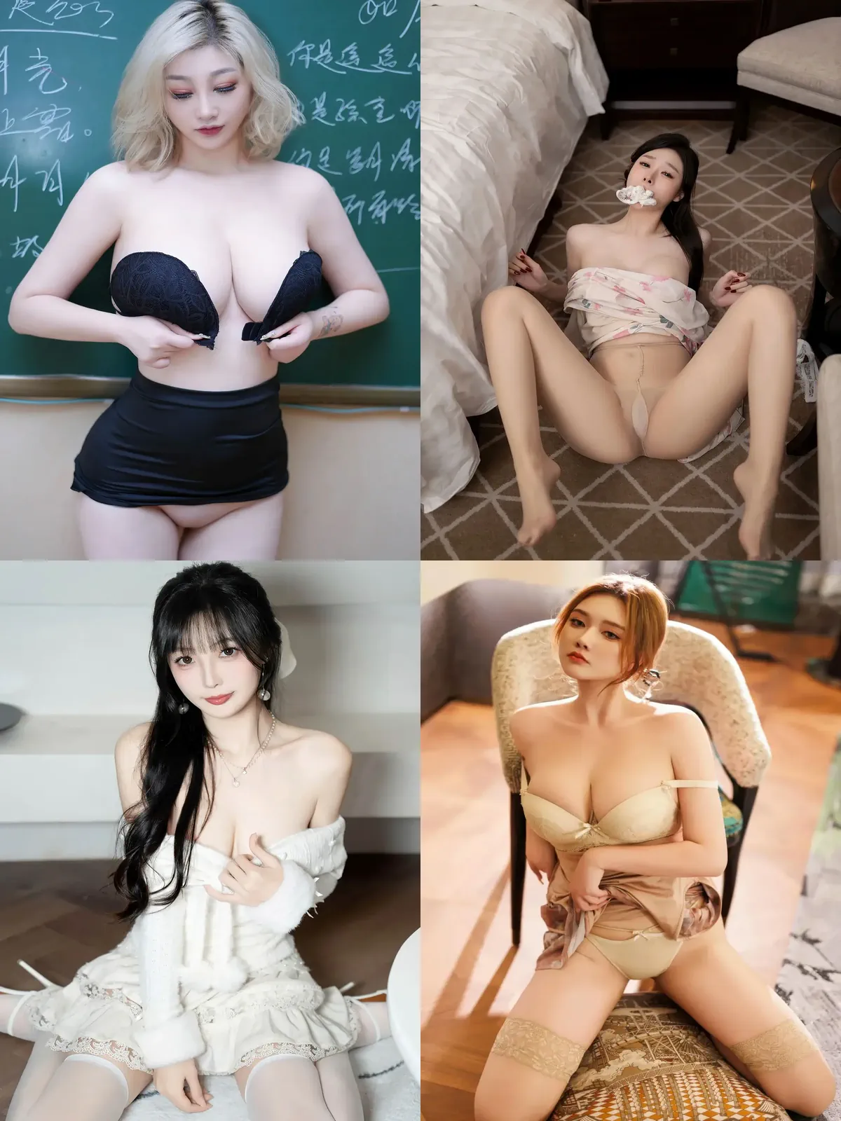 秀人网奔放辣妈小肉肉咪，迷人美腿高细节写真集-黑丝袜写真
