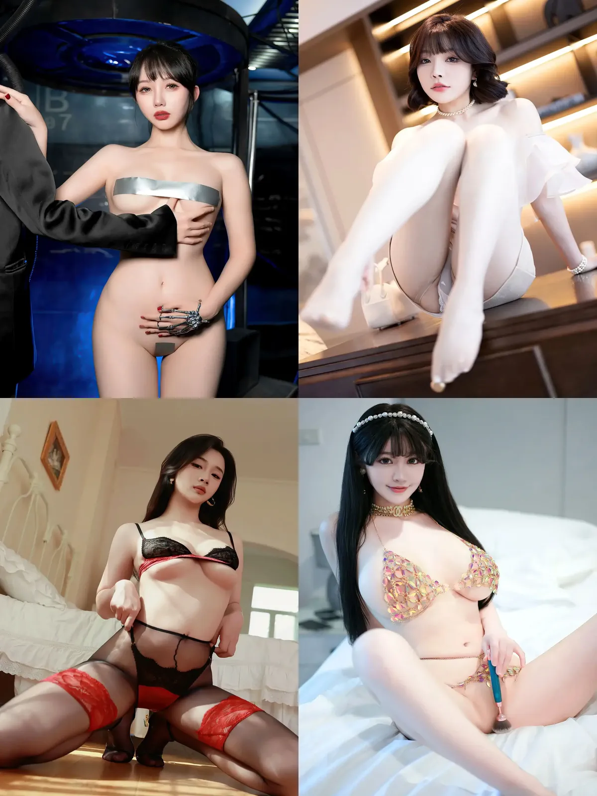 秀人网知性女神周思乔，极品蕾丝诱惑写真合集-黑丝袜写真