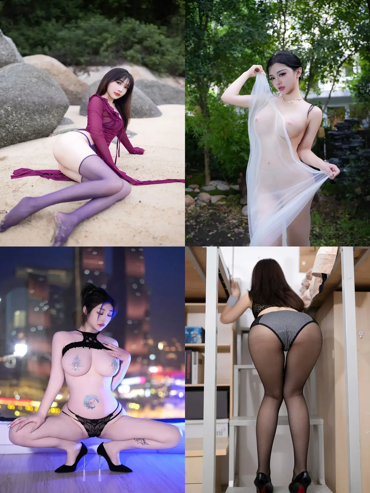 秀人网御姐陈小花，性感美臀高清图集-黑丝袜写真