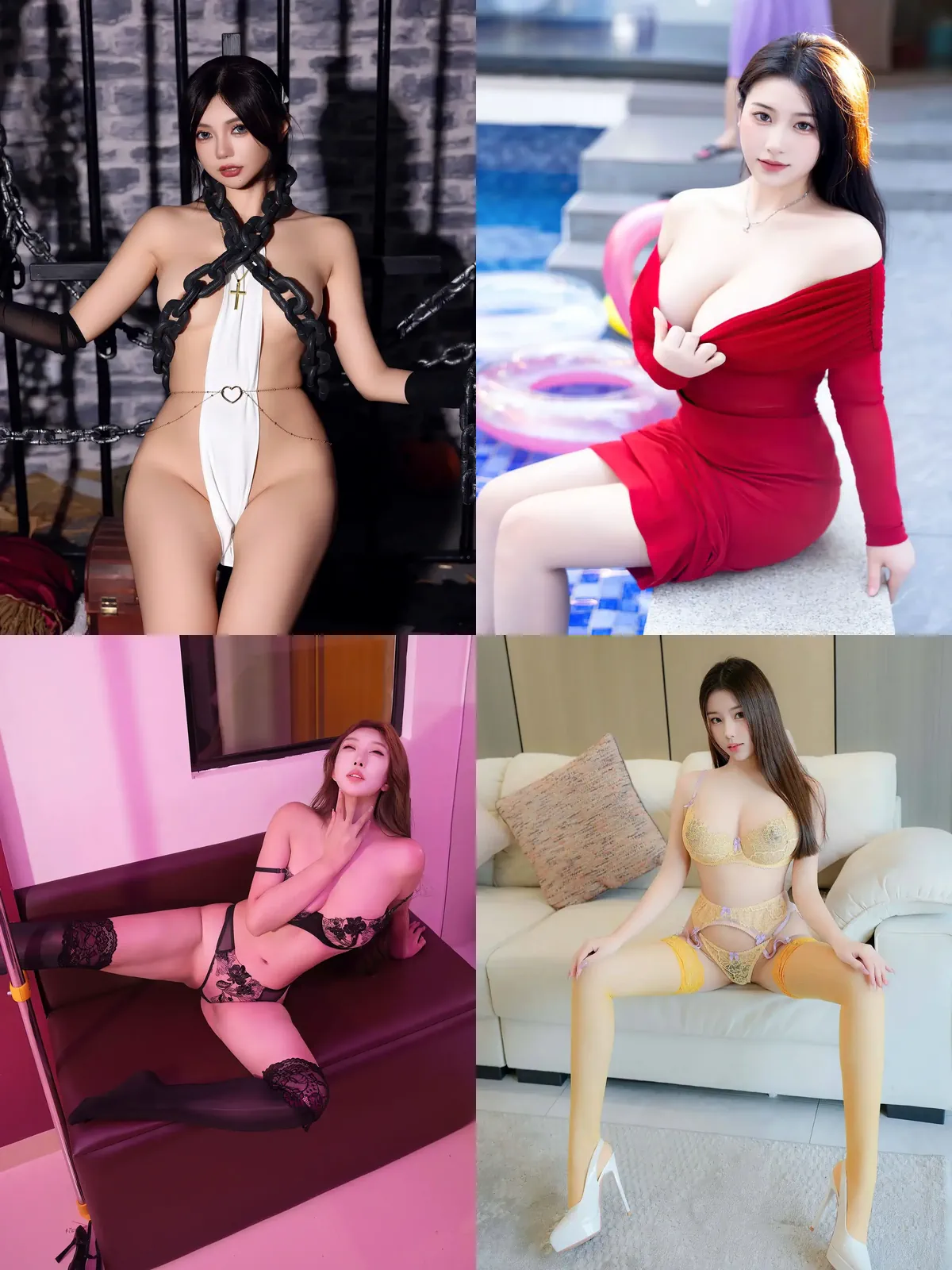 秀人网名模金允珍呐，性感私密写真图集-黑丝袜写真