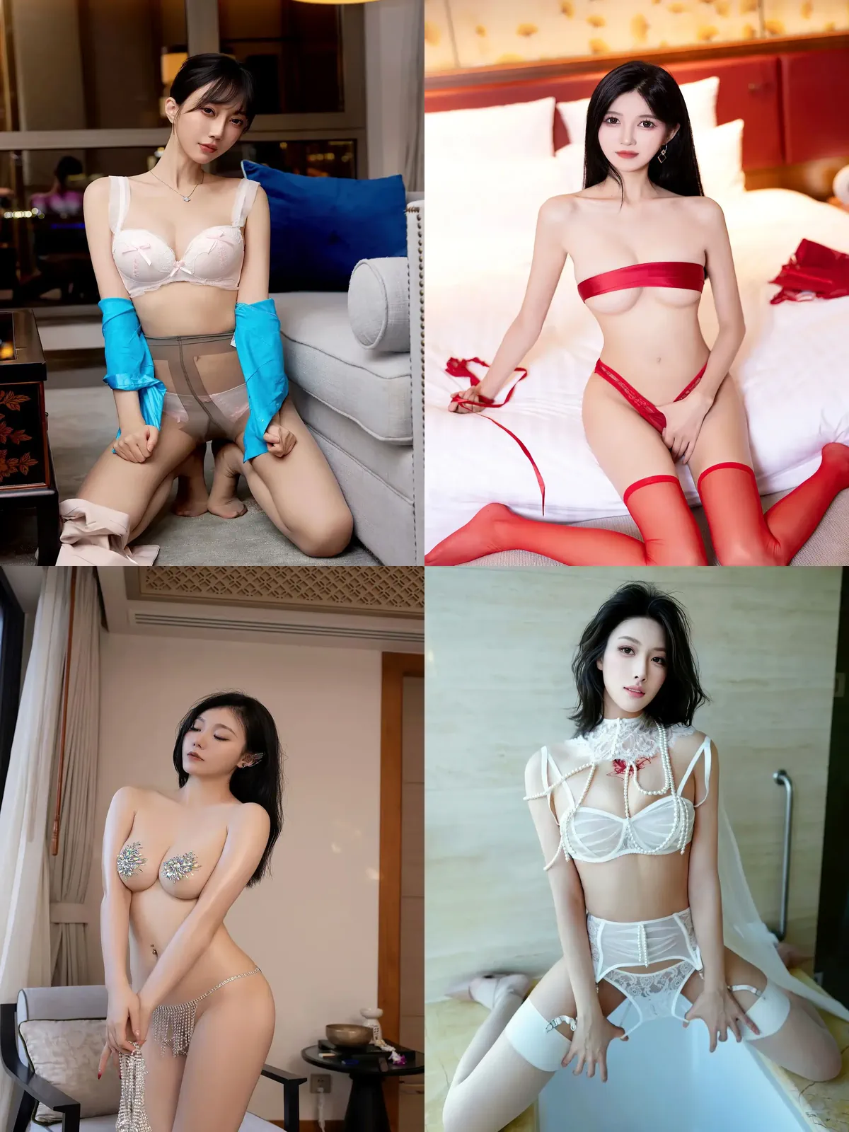 秀人网美臀美女安然，迷人蜜桃臀撩人写真集-黑丝袜写真