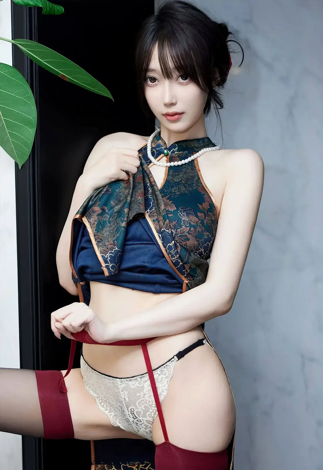 秀人网模特小逗逗，性感美腿资源套图